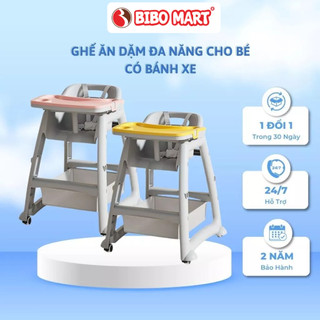 Ghế Ăn Dặm Cho Bé Đa Năng Khay Ăn Dặm Tháo Rời Có Bánh Xe Chất Liệu Cao Cấp- Nimo
