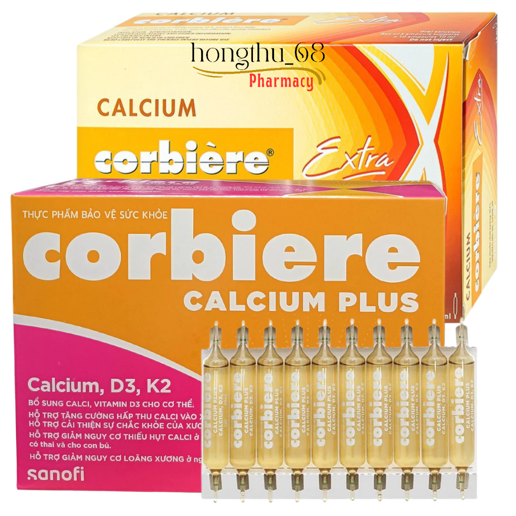 CALCIUM Corbiere Sanofi hộp 30 ống x 10ml