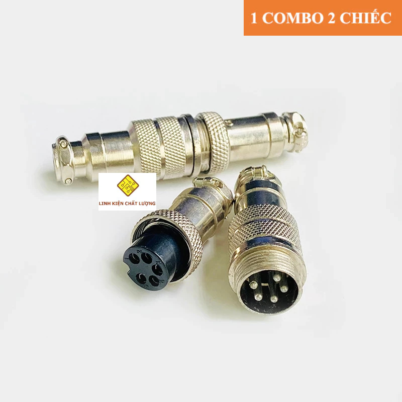 Jack GX16-5P nối dài (đực+cái) (2 chiếc)