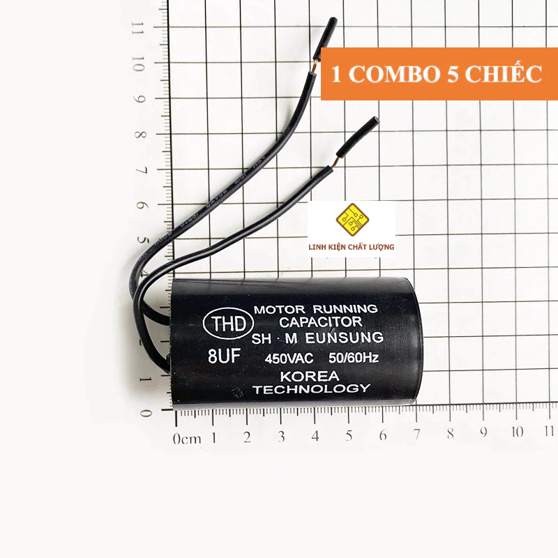 Tụ máy bơm nước 8uF 450VAC (5 chiếc)