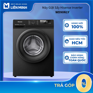 WD90N1Y - Máy Giặt Sấy Hisense Inverter Giặt 9 Kg - Sấy 6 Kg Inverte - Bảo Hành Chính Hãng