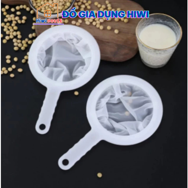 (RAY LỌC MÀU TRẮNG) Ray Lọc Siêu Mịn Có Tay Cầm, Ray Lọc Thực Phẩm, Cafe, Dụng Cụ Lọc