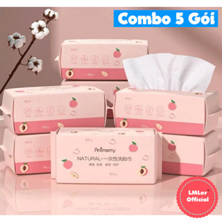  Combo 5 Khăn lau mặt dùng 1 lần Aninerry dạng rút 250 tờ P0455c5 