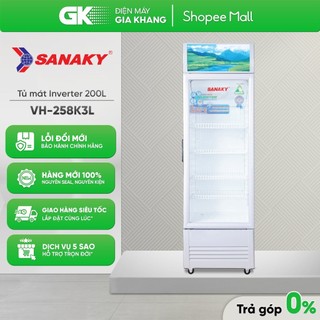 Vh-258k3l - tủ mát sanaky inverter 200 lít vh-258k3l - bảo hành chính hãng