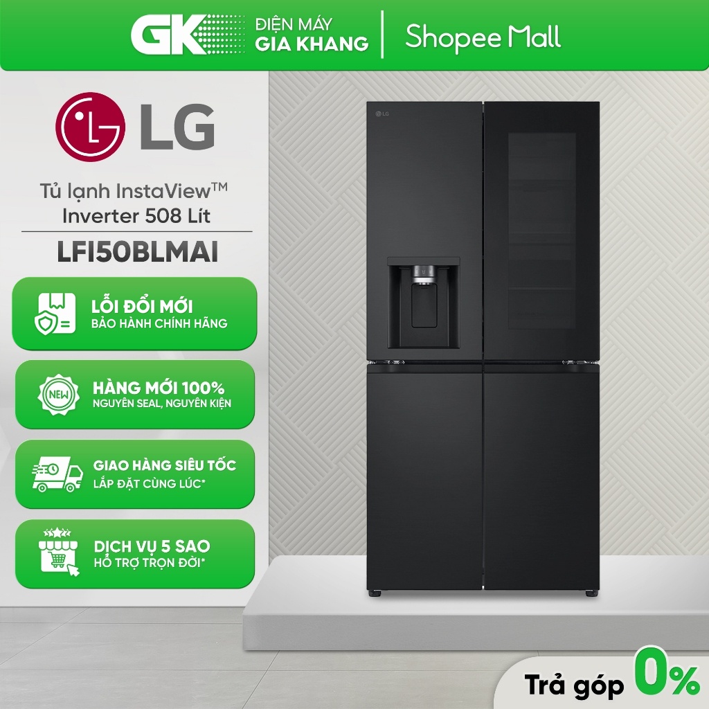 [GIAM200] LFI50BLMAI - Tủ Lạnh LG Inverter 508 Lít Multi Door InstaView - [Freeship HCM]