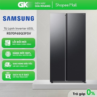 Rs70f65q3fsv tủ lạnh samsung side by side inverter 655 lít