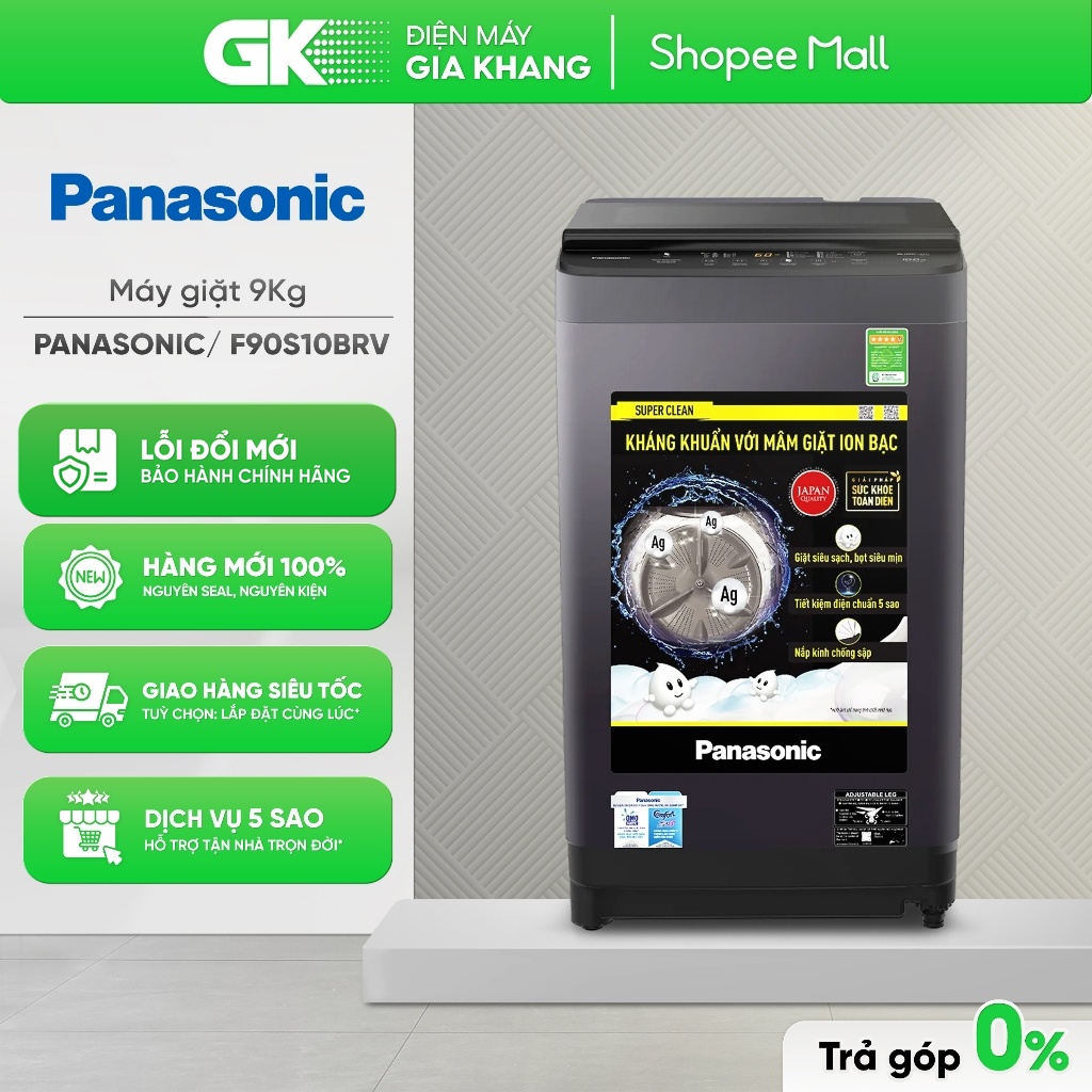 NA-F90S10BRV - Máy Giặt Cửa Trên Panasonic 9Kg F90S10BRV [Toàn Quốc]