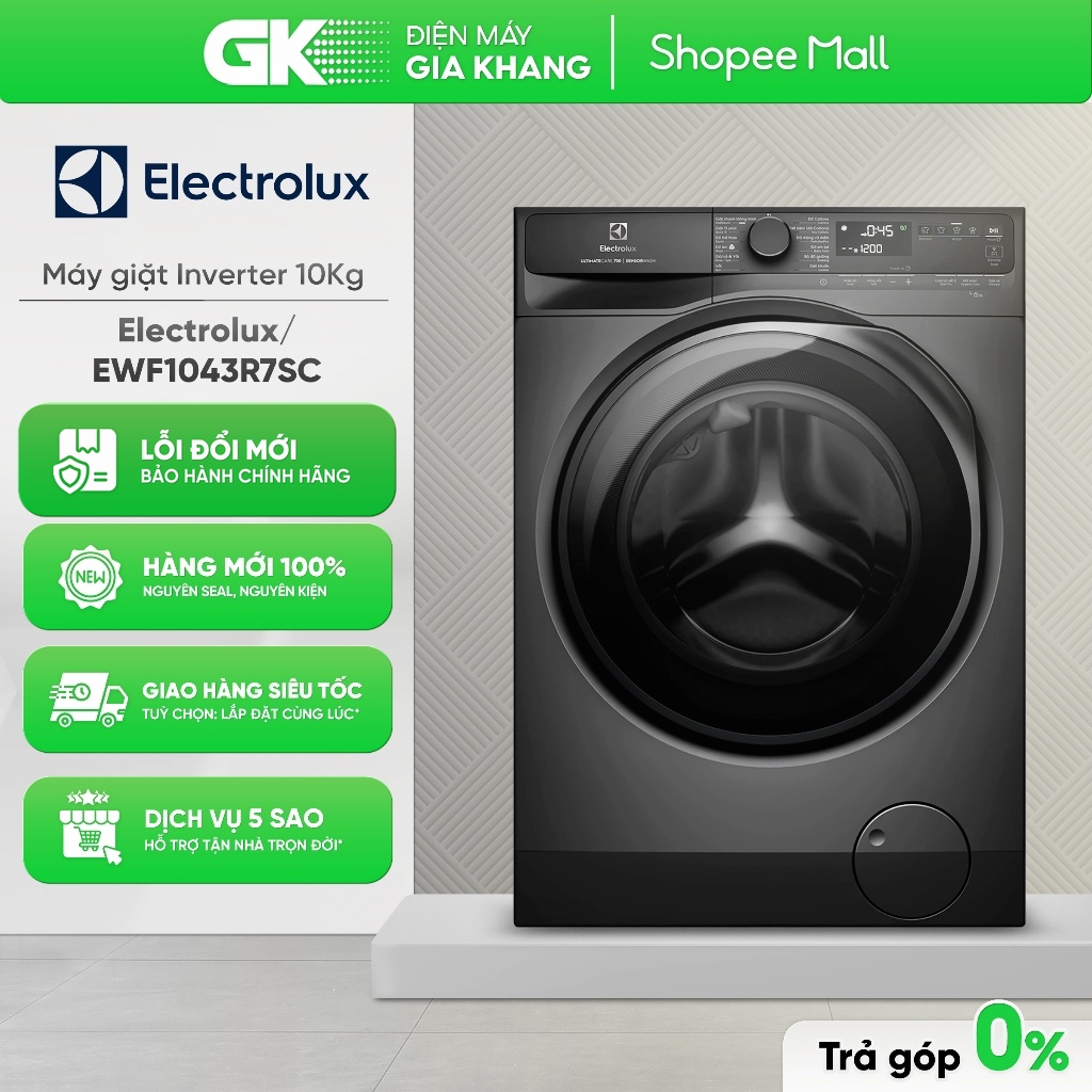EWF1043R7SC - Máy Giặt Electrolux Inverter 10 Kg EWF1043R7SC [Toàn Quốc]