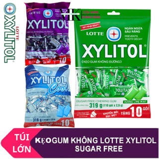   TÚI SIÊU LỚN  Kẹo gum không đường LOTTE XYLITOL cho hơi thở thơm mát ngăn ngừa sâu răng 