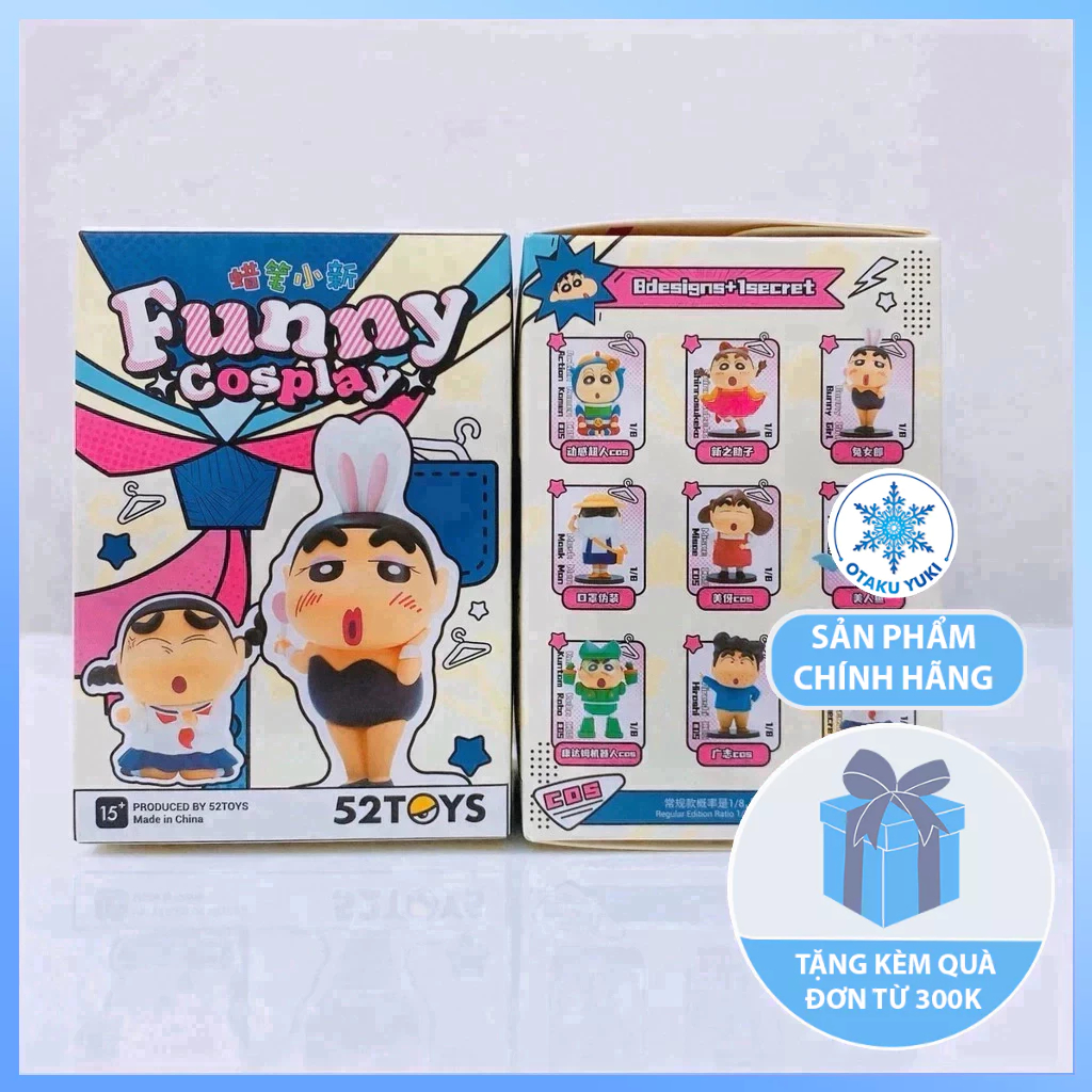 Mô Hình Blind Box Crayon Shinchan Shin Cậu Bé Bút Chì Funny Cosplay (52TOYS)
