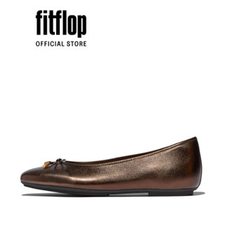 Giày Ballerina Nữ DELICATO BOW SOFT METALLIC-LEATHER BALLET FLATS IH2-C89