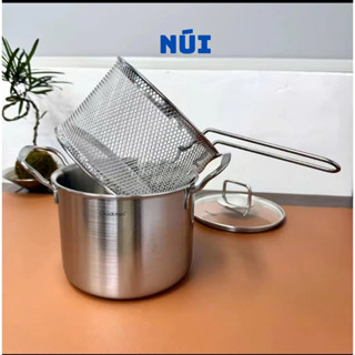 Nồi Thành Cao Kèm Giỏ Lọc Inox 18/10 Size 18, DT 3L Chockmen C445, Nồi nấu canh, chiên ngập dầu, ninh hầm tiện lợi