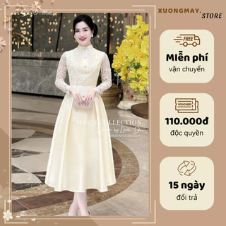 𝙢𝙙𝙪𝙭𝙪𝙤𝙣𝙜𝙢𝙖𝙮 Váy Công Sở K42-D1-3 MDU4394 Hoa Ren Tinh Tế Được Thêu Khéo Léo Từ MDU