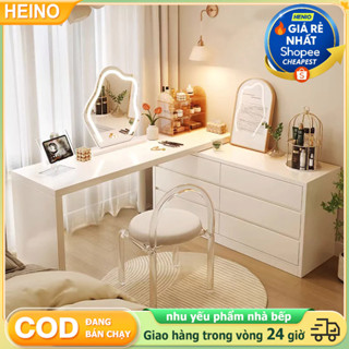 3 kích cỡTủ kết hợp bàn trang điểm xoay có thay đổi kích thước, bàn làm việc có kèm ngăn chứa đồ