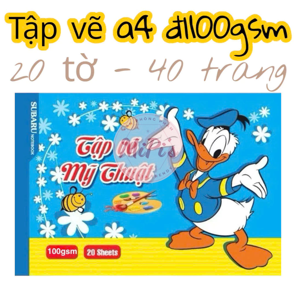 (1 QUYỂN) Vở Vẽ Subaru A4 40 trang - Vở Vẽ A4 giấy 100gsm