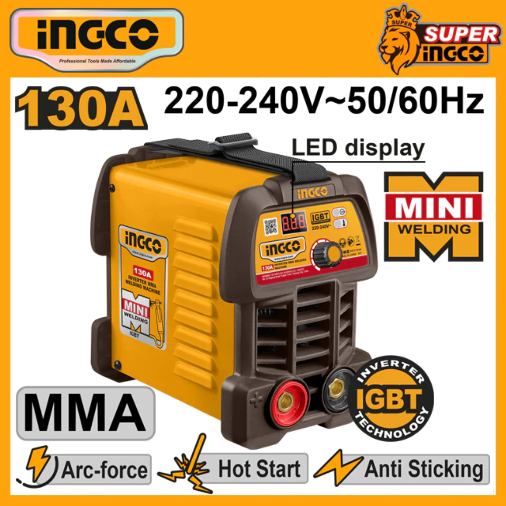 Máy hàn điện tử MMA Inverter Mini (nhỏ gọn) - Có màn hình LED Ingco ING-MMA13049 - ING-MMA16049