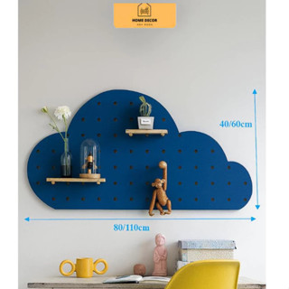  Kệ pegboard  hình đám mây gỗ MDF chống ẩm Home Decor Anh Khoa 