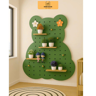  Home Decor Anh Khoa – Kệ Gỗ Pegboard Hình Gấu Gắn Tường Trang Trí – Gỗ MDF Chống Ẩm Dễ Lắp Đặt – Phù Hợp Mọi Không Gian 