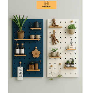  Kệ Gỗ Trang Trí  Gỗ Pegboard Hình chữ nhật Làm Theo Kích Thước Gỗ MDF Thái Lan Chống Ẩm HOME DECOR ANH KHOA 