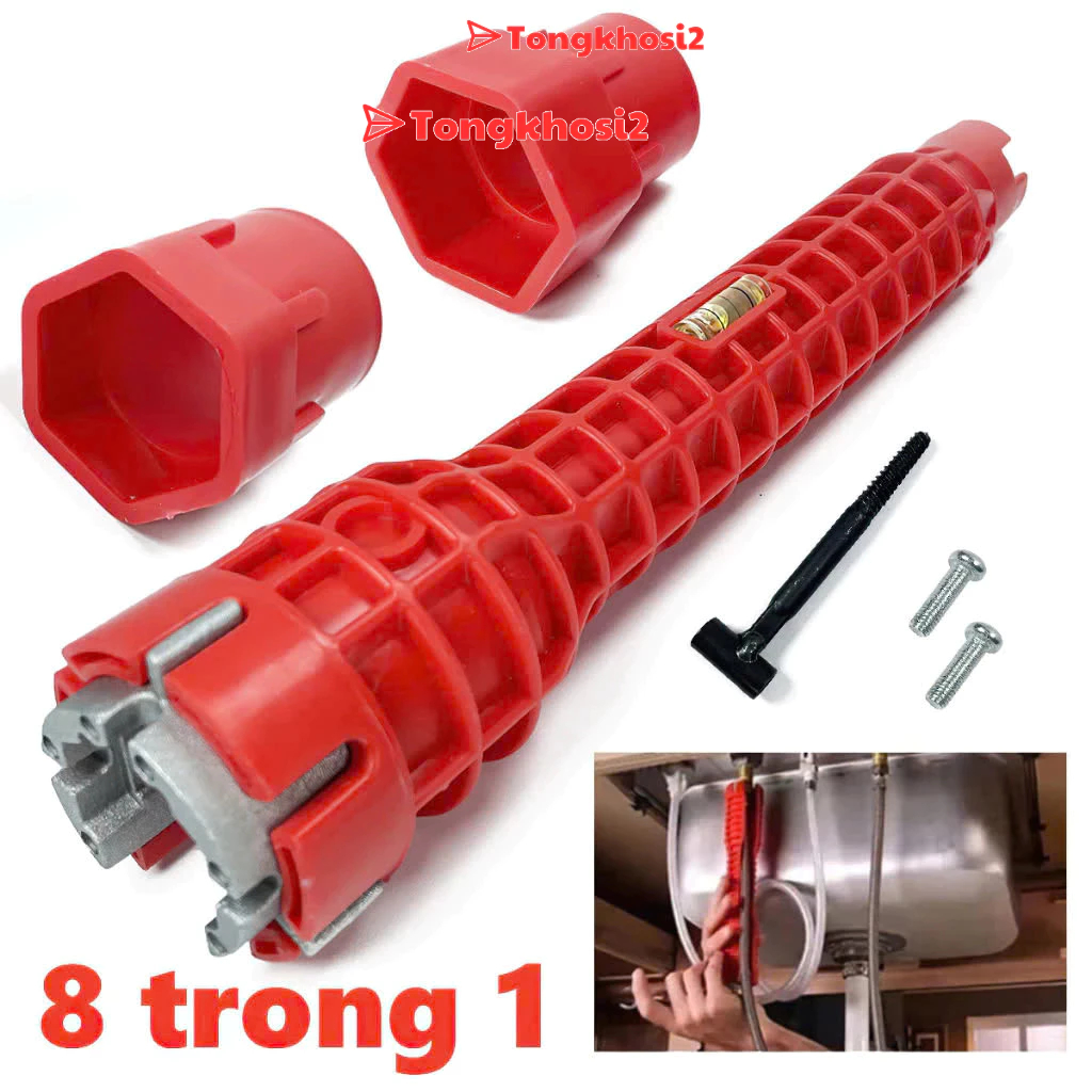 PVN68733 Cờ lê ma thuật đa năng 8 trong 1 mới dụng cụ ống nước bồn rửa cờ lê đa năng 8 trong 1 mới