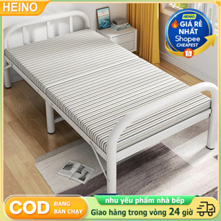 HEINO 1m9 Giường gấp khung sắt 1-2  người nằm chắc chắn - Giường xếp gọn thông minh gia đình