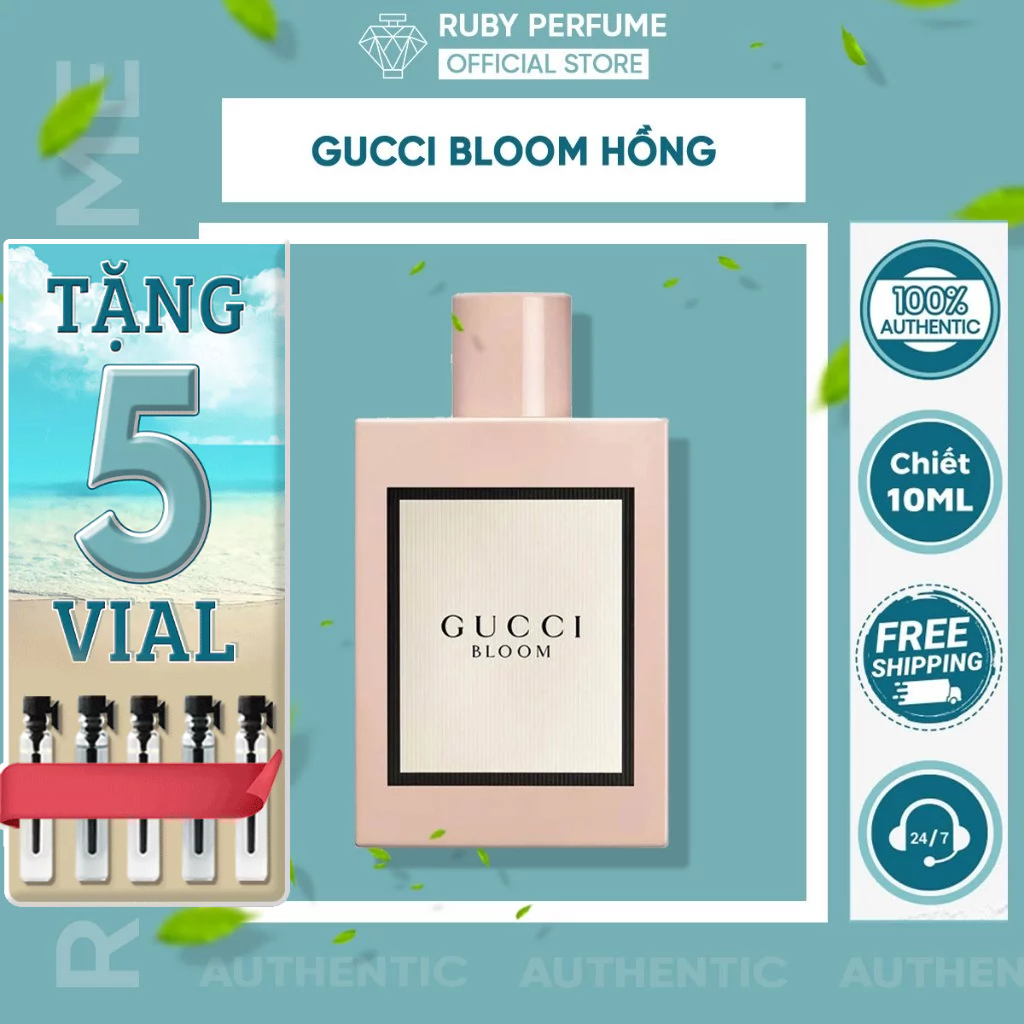 Nước Hoa Nữ Gucci Bloom - Bloom Hồng, Hương hoa Nhài, hoa Huệ Trắng -Tinh Tế, Thanh Lịch, Cuốn Hút -