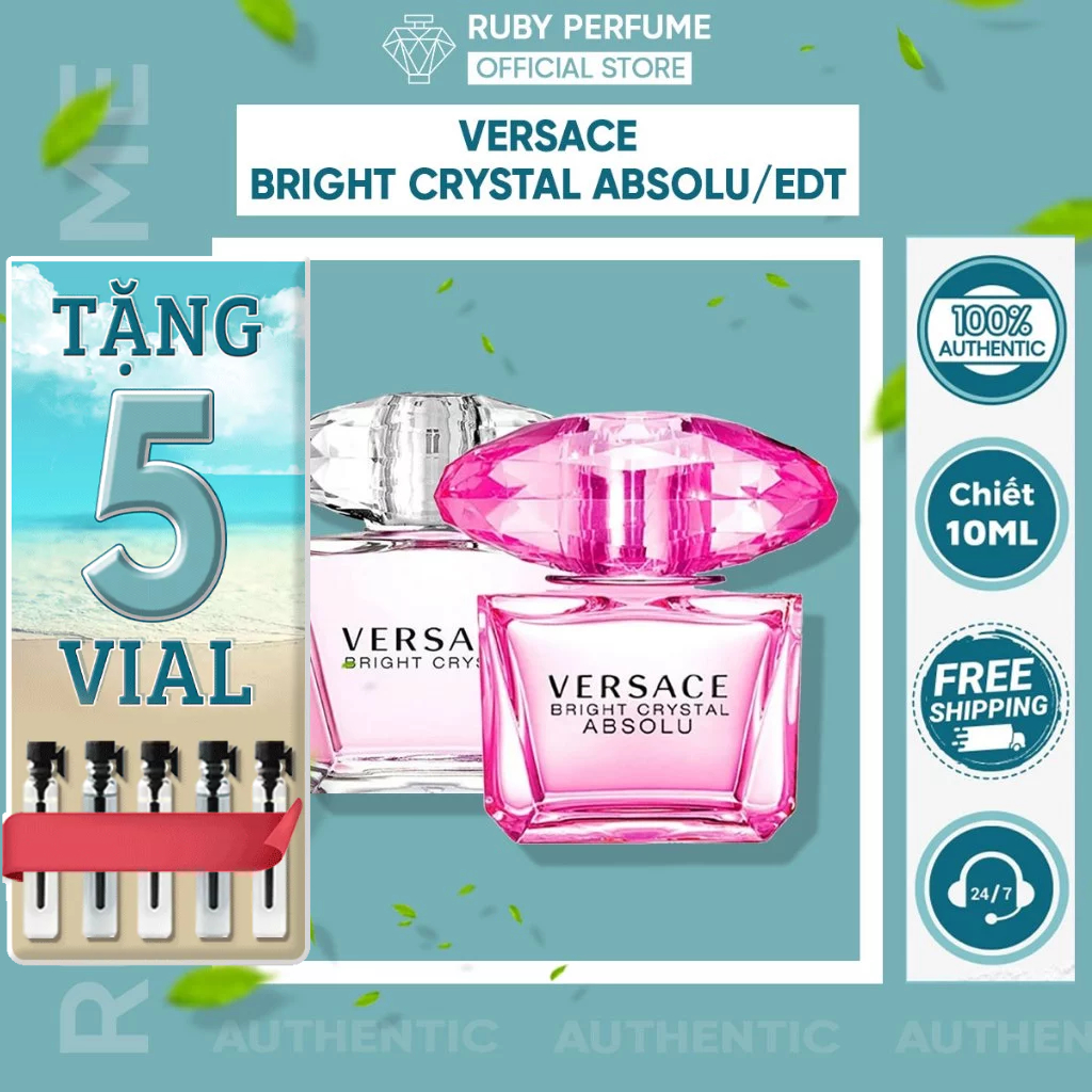 [ AUTH ] Nước hoa nữ 𝚅𝚎𝚛𝚜𝚊𝚌𝚎 Bright Crystal EDT - Bright Crystal Absolute EDP màn dạo đầu đáng yêu -