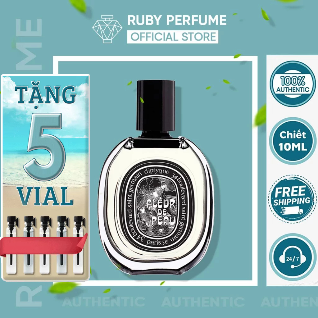    AUTH   Nước Hoa Unisex Nam Nữ Diptyque Fleur De Peau EDP Hương Thơm Quyến Rũ  Ấm Áp  Tinh Tế - RubyPerfume 