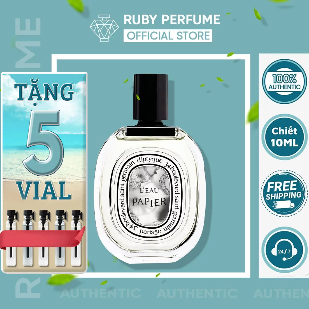 [AUTH] Nước Hoa Unisex Diptyque L’Eau Papier EDT_ RubyPerfume