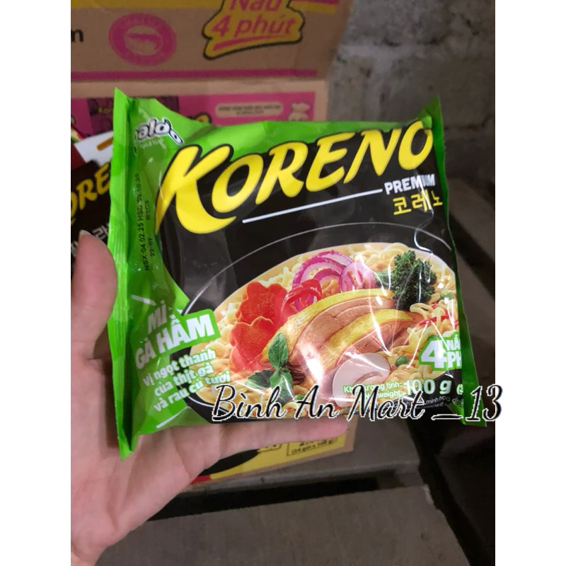 Mì tôm koreno gói 100g vị gà
