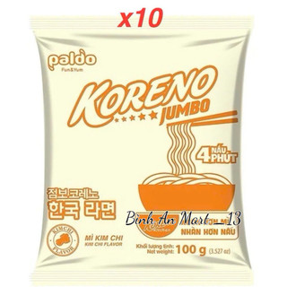  COMBO 10 gói Mì LẨU Koreno Jumbo các vị gói 100g 