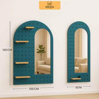  kệ pegboard có gương treo đồ đa năng gỗ MDF cốt xanh chống ẩm trẻ trung sang trọng đơn giản HOME DECOR ANH KHOA 