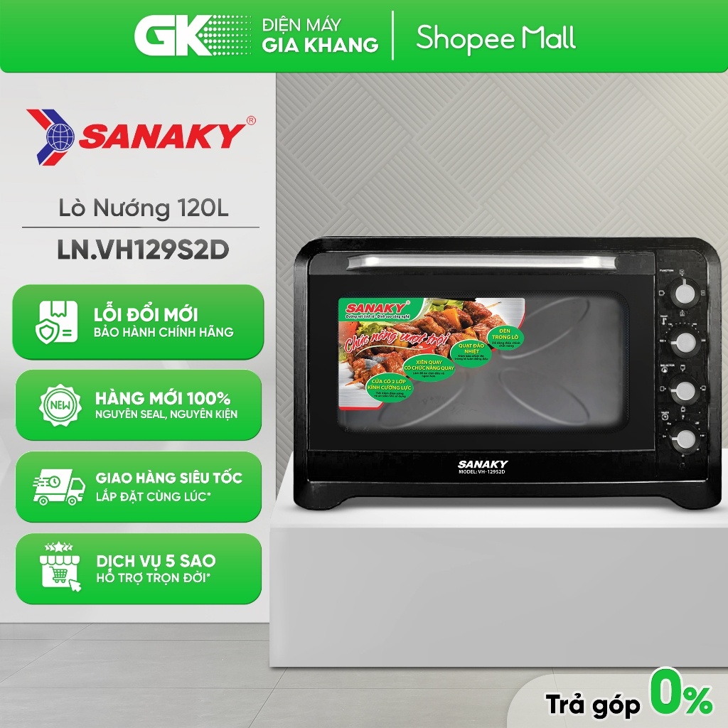 [K3] LN.VH129S2D | LN.VH129N2D - Lò Nướng Sanaky VH-129S2D | VH-129N2D 120L [Freeship HCM]
