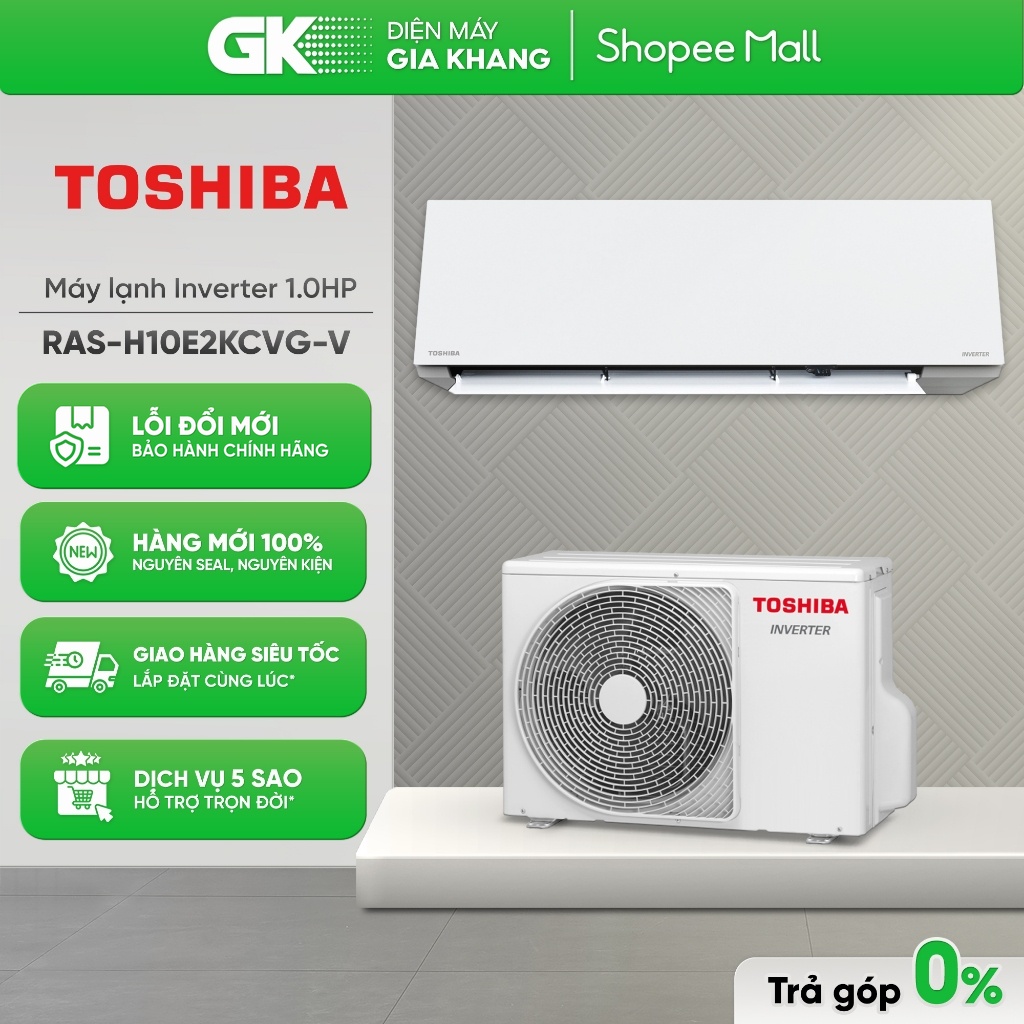 RAS-H10E2KCVG-V | RAS-H10F2KCVSG-V- Máy Lạnh Toshiba Inverter 1 HP [Toàn Quốc]
