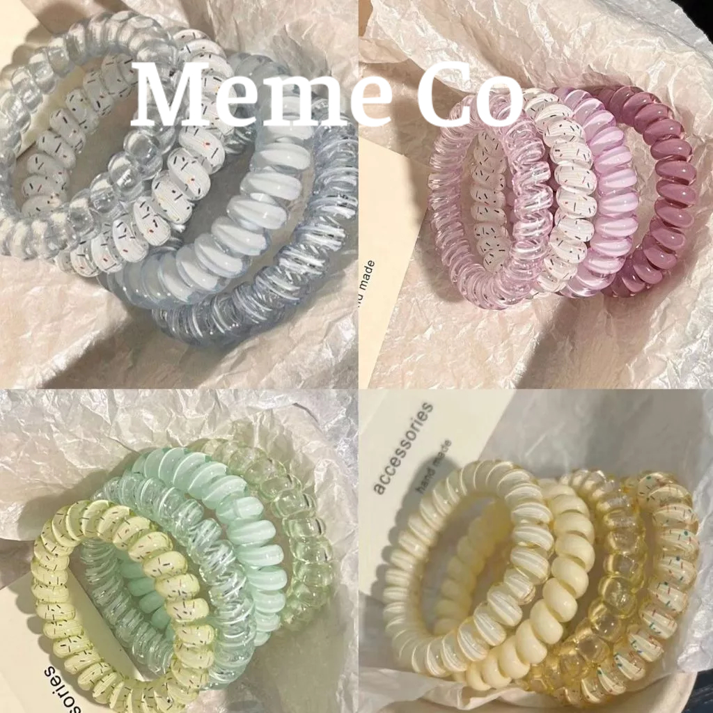 Buộc tóc lò xo sắc màu bản lớn