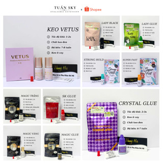 Keo nối mi Hàn Quốc Crystal, Lady, Magic, Vetus, sky .. đa dạng mẫu mã - Hàng Chính Hãng_TUẤN SKY