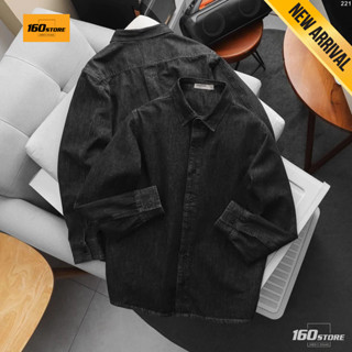  Áo Khoác Sơ Mi Nam  ICON DENIM Dark Grey Form Regular AKID0221 