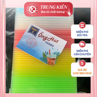 Bịch 80 Ống Hút Nhựa Đầu Cong Gập & Ống Hút Thẳng Đa Màu – Tổng Kho Sỉ Bao Bì Trung Kiên
