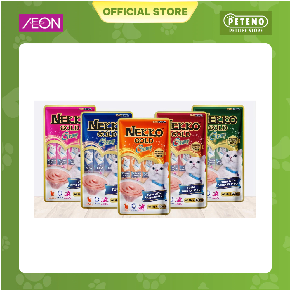 Súp thưởng cho mèo Nekko Gold Creamy 4 tuýp Petemo Pet Shop