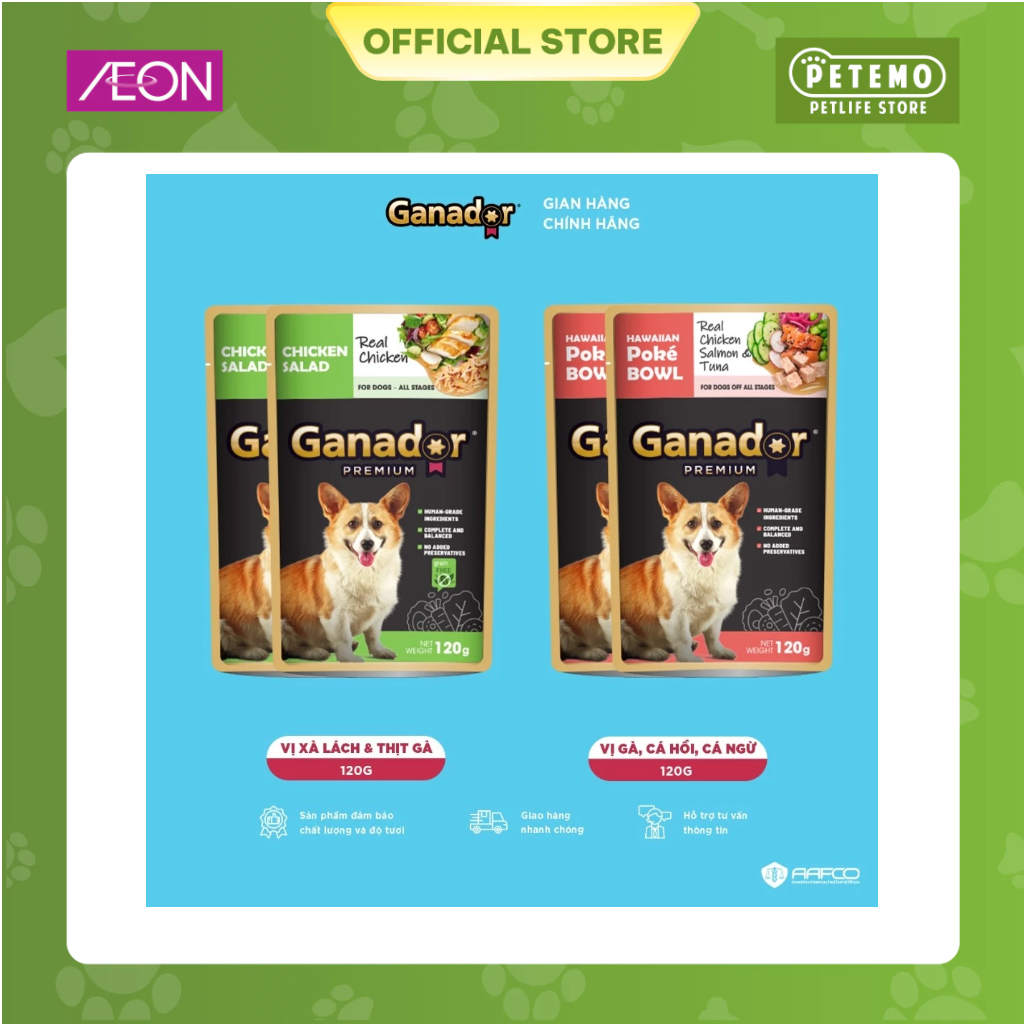 Pate cho chó Ganador Premium 120g Petemo Pet Shop