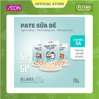 Pate Cho Mèo PetQ  - Pate Pet Q Sữa Dê, Bổ Sung Nước, Mọi Tuổi Mèo, Gói 70g Petemo Pet Shop