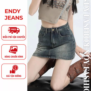 Chân Váy Jean Ngắn Chữ A Có Lót Trong, Chân Váy Bò Cạp Cao Tôn Dáng Thời Trang ED09