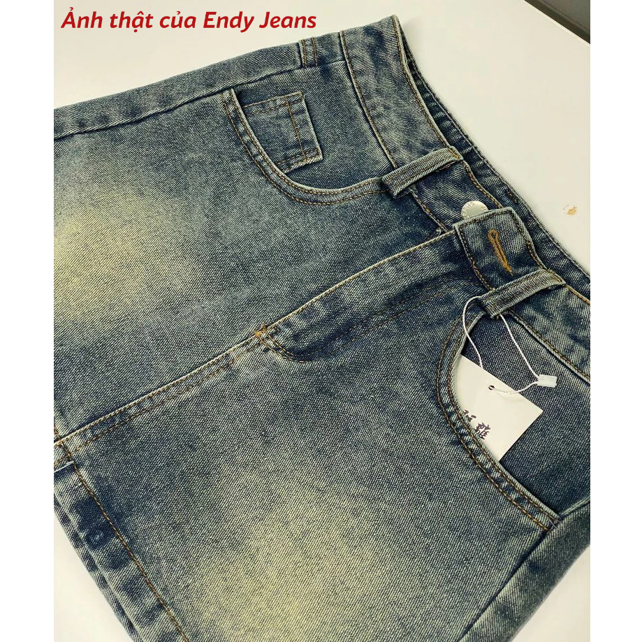 Chân váy jeans ngắn chữ A có lót trong, chân váy bò nữ cạp cao tôn dáng thời trang ED09 | BigBuy360 - bigbuy360.vn