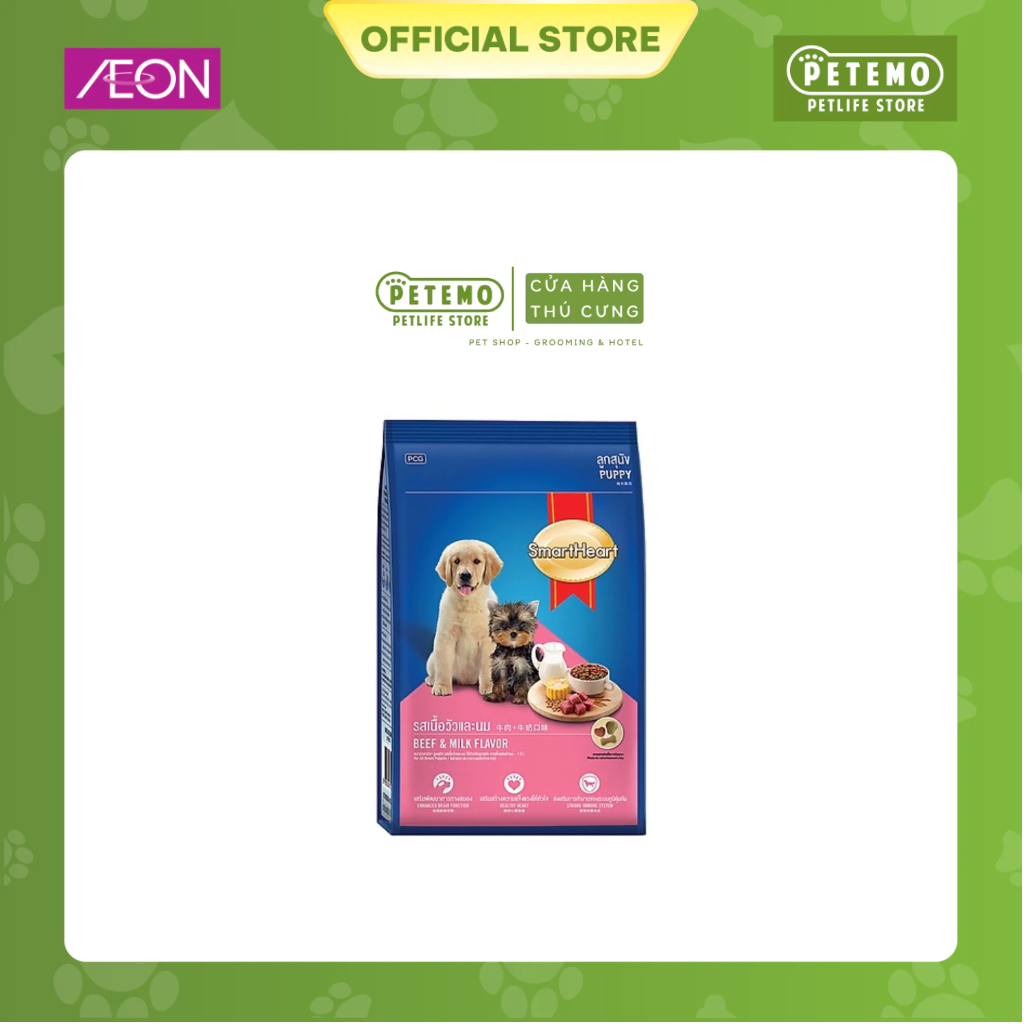 Hạt chó con SmartHeart Puppy Thức ăn cho chó con 450gr Petemo Pet Shop