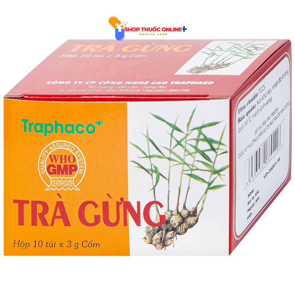 Cốm TRÀ GỪNG Traphaco hộp 10 gói