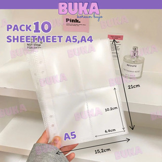 Sheet A5 A4 sheet meet chứa ảnh Buka nhiều kích thước trong suốt 6 lỗ (CHƯA KÈM BÌA) đựng card cho binder combo 5 10