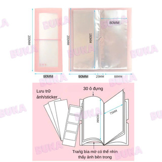 Sổ Tay Photobooth Sổ Đựng Ảnh Photo strip Buka sổ đựng ảnh 4cut, Card Dài  Đựng Photostrip, Bookmark