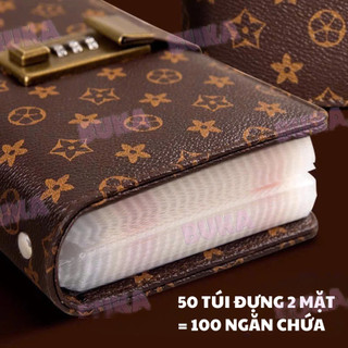 Sổ tay tiết kiệm đựng tiền 100 phong bì sổ đựng tiền tiết kiệm thẻ ngân hàng khóa mật mã sổ A6 album tiết kiệm