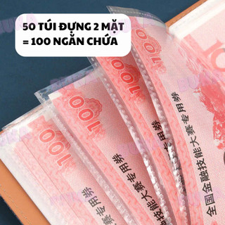 Sổ tay tiết kiệm đựng tiền 100 phong bì sổ đựng tiền tiết kiệm thẻ ngân hàng khóa mật mã sổ A6 album tiết kiệm