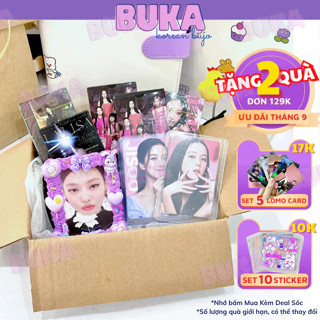  Lomo Card Đen Hồng Hologram BuKa card bo góc album thần tượng mới nhất Kpop hộp 50 card ảnh 